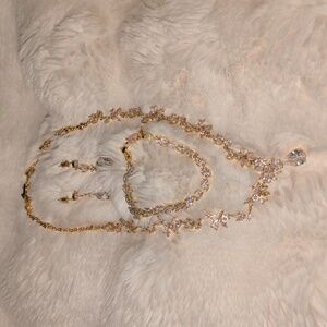 Hadskiss Jewelry Set for Women with White AAA Cubic Zirconia Allergy Free